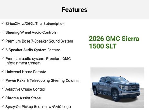 New 2026 GMC Sierra 1500 SLT w/ SLT Premium Plus Package image 22