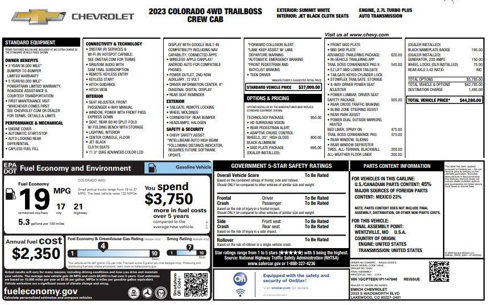 Used 2023 Chevrolet Colorado Trail Boss w/ LPO, Skid Plate Package image 2