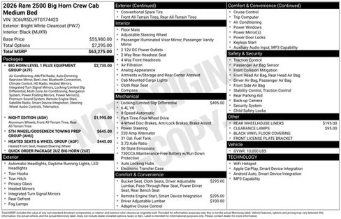 New 2026 RAM 2500 Big Horn image 1