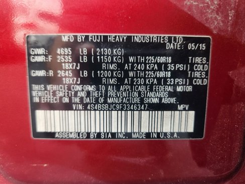 Used 2015 Subaru Outback 2.5i Limited image 24