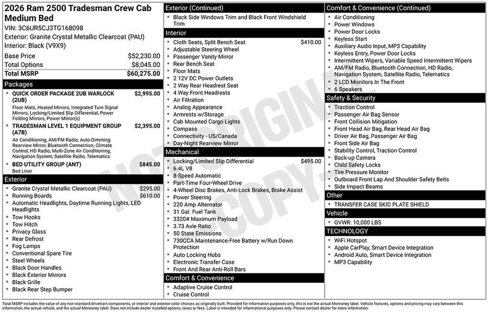 New 2026 RAM 2500 Tradesman image 4