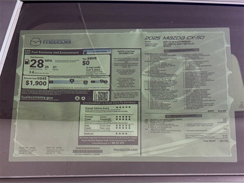 New 2025 MAZDA CX-50 AWD 2.5 S w/ Weather Package image 20