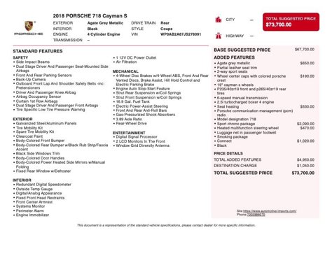 Used 2018 Porsche 718 Cayman S w/ Sport Chrono Package image 2