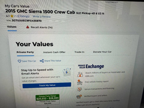 Used 2015 GMC Sierra 1500 SLE w/ SLE Value Package image 17