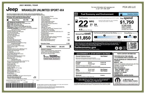 Used 2021 Jeep Wrangler Unlimited Sport image 6