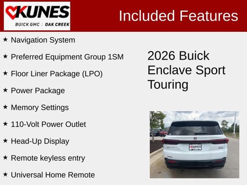 New 2026 Buick Enclave Sport Touring w/ Power Package image 2