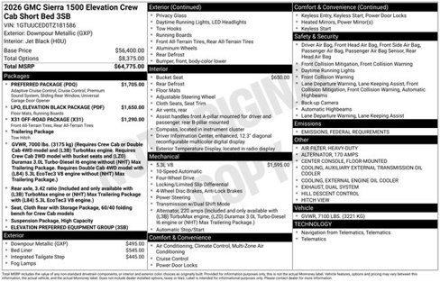 New 2026 GMC Sierra 1500 Elevation w/ Preferred Package image 3