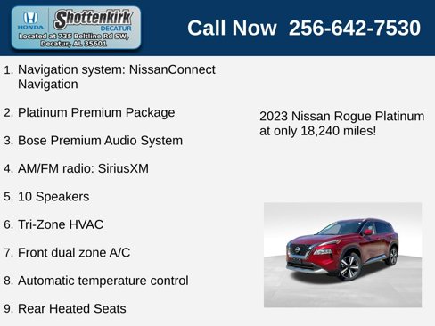 Used 2023 Nissan Rogue Platinum w/ Platinum Premium Package image 6
