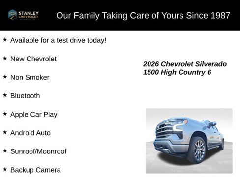New 2026 Chevrolet Silverado 1500 High Country image 9