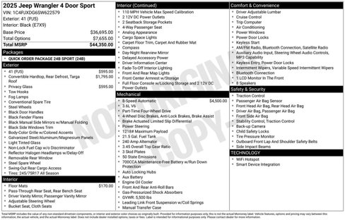 New 2025 Jeep Wrangler Sport image 9