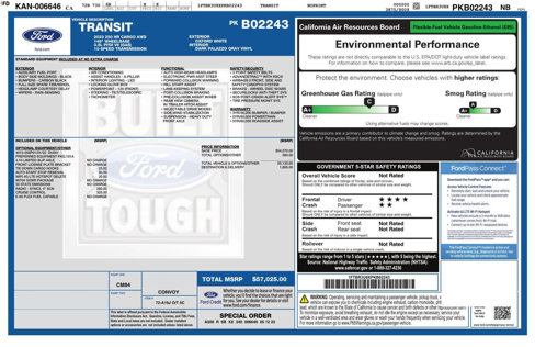 Used 2023 Ford Transit 250 148 High Roof Extended AWD image 4