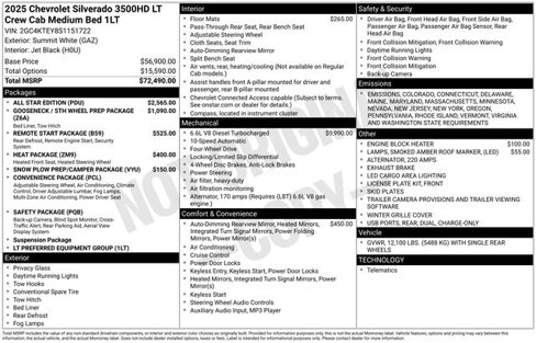 New 2025 Chevrolet Silverado 3500 LT w/ All Star Edition image 10