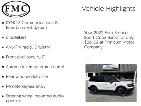 Used 2022 Ford Bronco Sport Outer Banks image 10