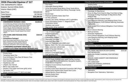 New 2026 Chevrolet Equinox LT w/ Convenience Package II image 6