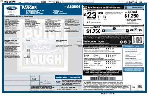 Used 2020 Ford Ranger XL w/ Equipment Group 101A Mid image 16