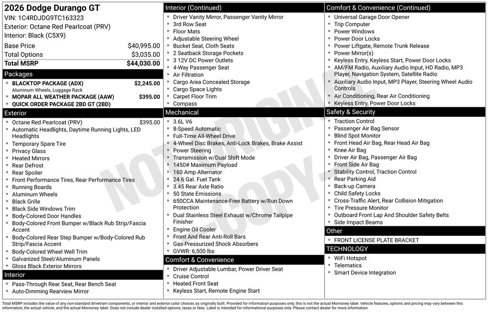 New 2026 Dodge Durango GT w/ Blacktop Package image 2