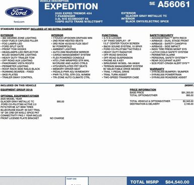New 2025 Ford Expedition Tremor image 2