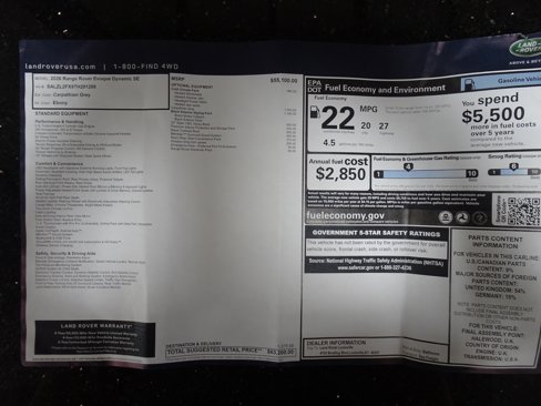 New 2026 Land Rover Range Rover Evoque Dynamic SE image 31