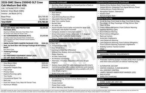 New 2026 GMC Sierra 2500 SLT image 2