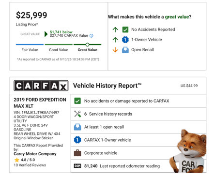 Used 2019 Ford Expedition Max XLT w/ Equipment Group 202A image 5