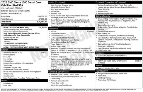 New 2026 GMC Sierra 1500 Denali w/ Denali Reserve Package image 7