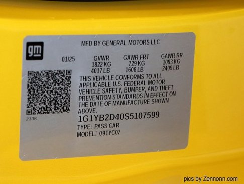 New 2025 Chevrolet Corvette Stingray Preferred Cpe w/ Stealth Interior Trim Package image 43