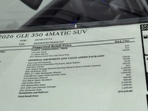 New 2026 Mercedes-Benz GLE 350 4MATIC image 19