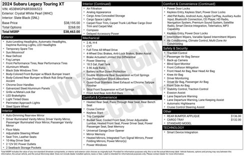 Used 2024 Subaru Legacy Touring XT image 4