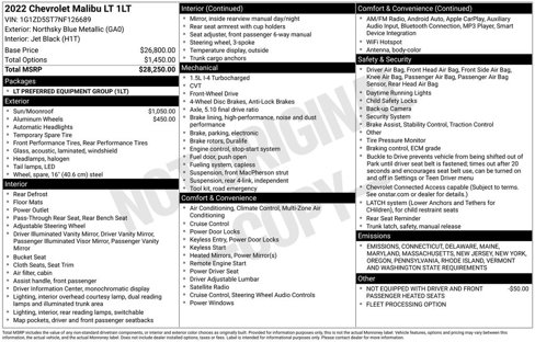 Used 2022 Chevrolet Malibu LT image 36