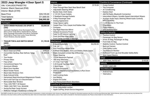 Used 2023 Jeep Wrangler Sport S image 6