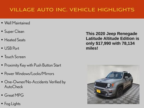 Used 2020 Jeep Renegade Altitude image 7