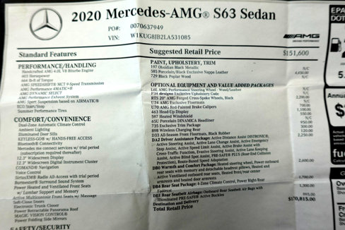 Used 2020 Mercedes-Benz S 63 AMG 4MATIC Sedan w/ Warmth & Comfort Package image 7