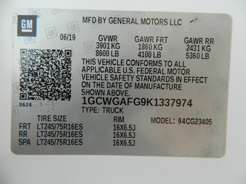 Used 2019 Chevrolet Express 2500 w/ Communications Package image 24