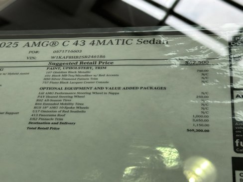 New 2025 Mercedes-Benz C 43 AMG 4MATIC Sedan image 19
