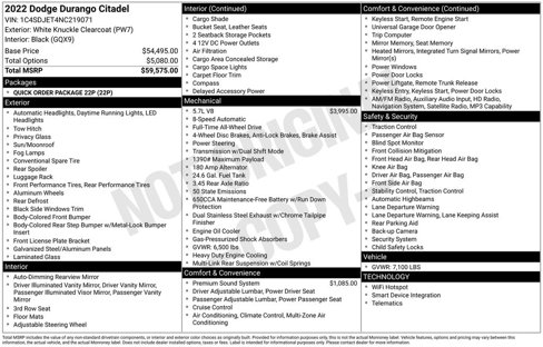 Used 2022 Dodge Durango Citadel image 30