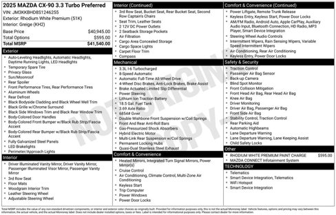 New 2025 MAZDA CX-90 3.3 Turbo w/ Preferred Package image 4