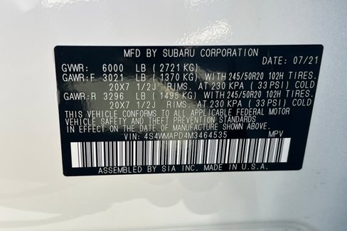 Used 2021 Subaru Ascent Limited w/ Technology Package image 30