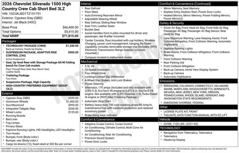 New 2026 Chevrolet Silverado 1500 High Country w/ Technology Package image 4