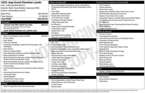 Used 2023 Jeep Grand Cherokee Laredo w/ Trailer Tow Prep Group (B) image 7