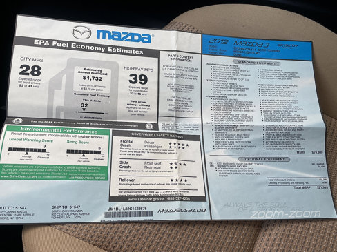 Used 2012 MAZDA MAZDA3 i Touring image 49