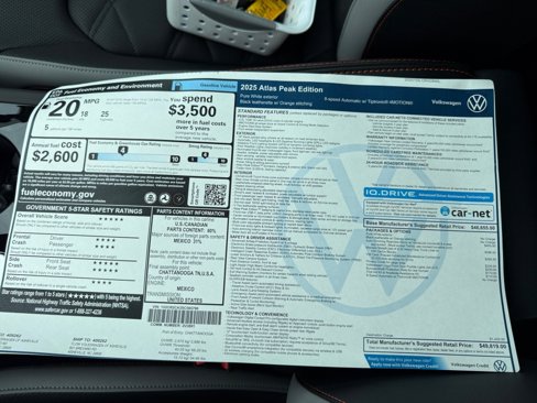 New 2025 Volkswagen Atlas Peak Edition SE image 33
