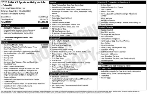 New 2026 BMW X5 xDrive40i w/ Executive Package image 2