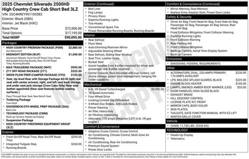New 2025 Chevrolet Silverado 2500 High Country w/ High Country Premium Package image 5