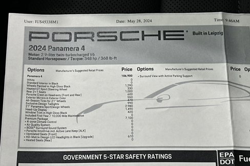 New 2024 Porsche Panamera 4 image 48