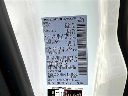 Certified 2025 Nissan Frontier SV image 35