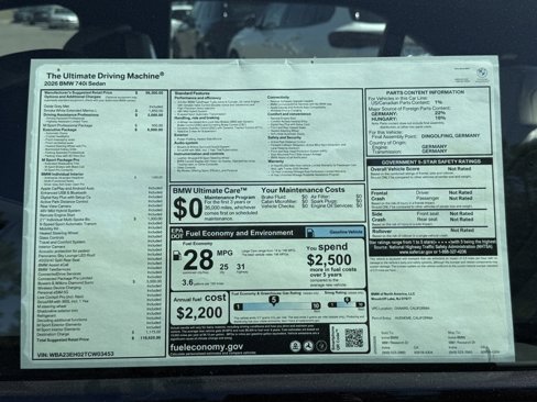 New 2026 BMW 740i w/ Executive Package image 28