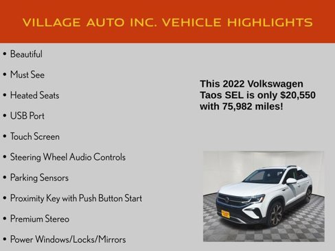Used 2022 Volkswagen Taos SEL image 7
