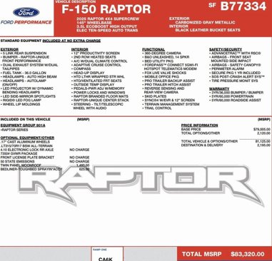 New 2025 Ford F150 Raptor image 2
