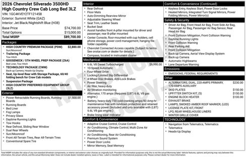 New 2026 Chevrolet Silverado 3500 High Country w/ High Country Premium Package image 1