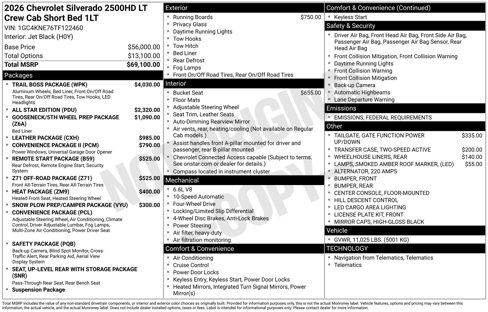 New 2026 Chevrolet Silverado 2500 LT w/ Trail Boss Package image 4
